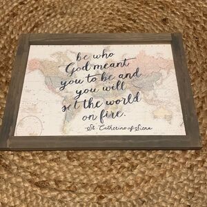 Altar’d state world map framed art